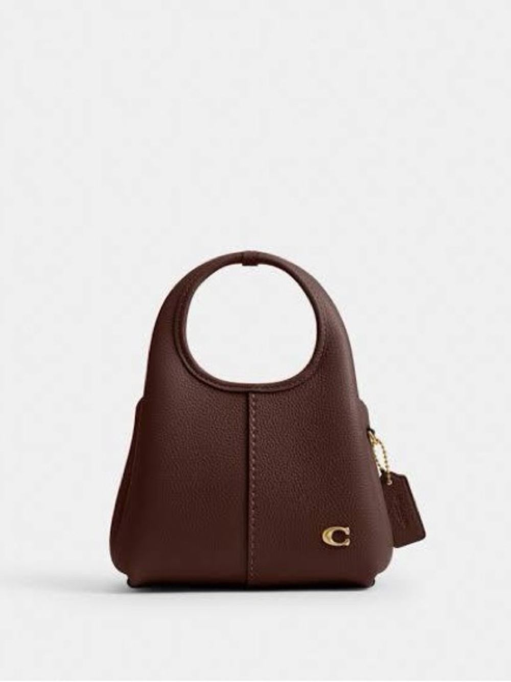 Classic Small Leather Tote Bag in Dark Brown